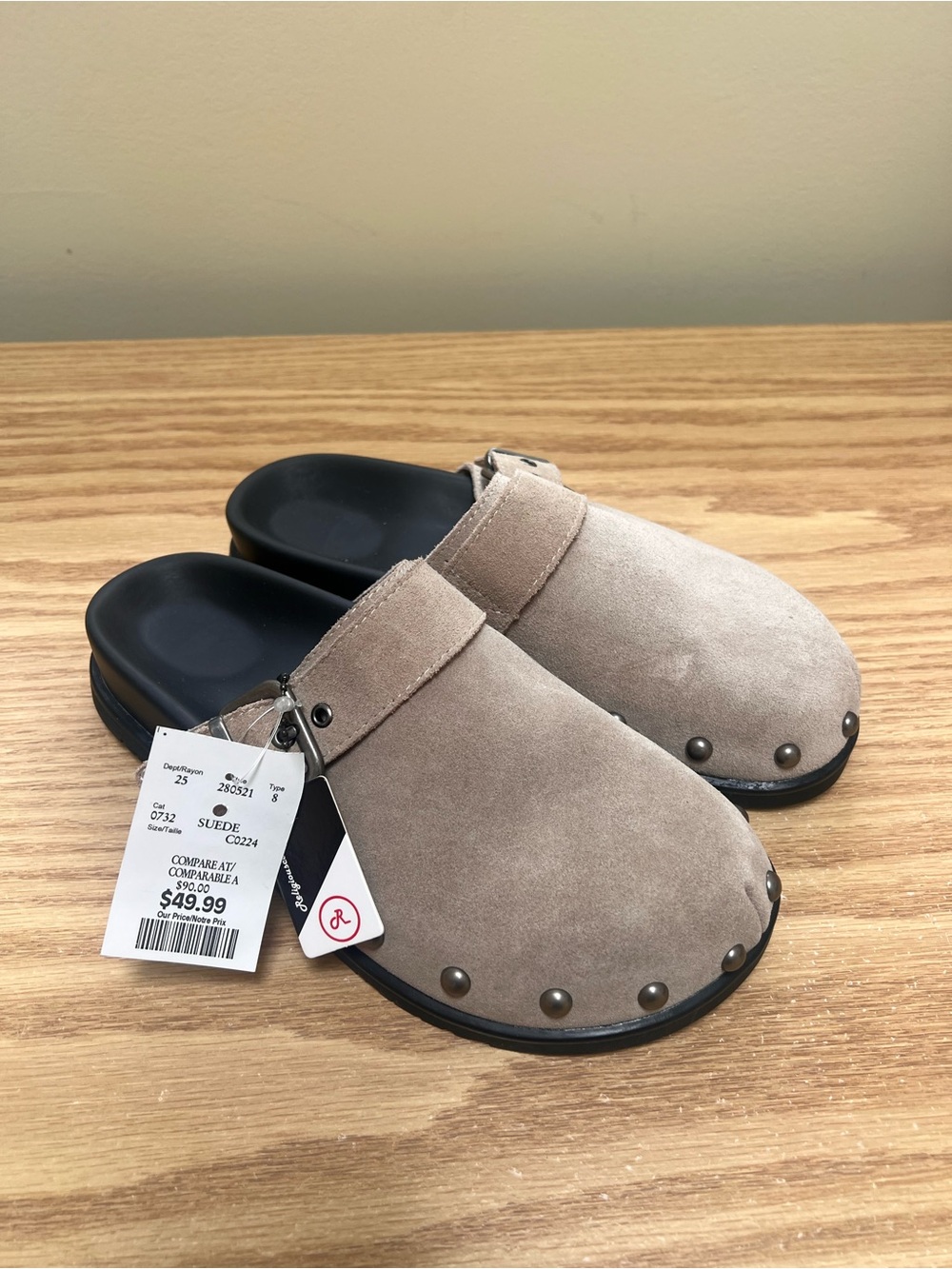 NWT Studded Slip-On Clog Mules